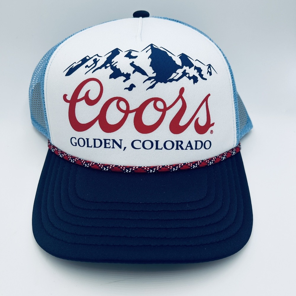 Coors Golden Colorado Trucker Hat Beer Promo Rope Accent Snapback‎ Cap